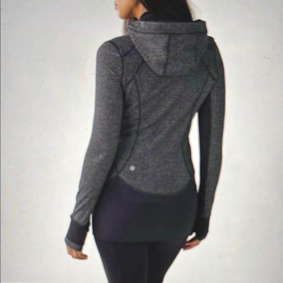 Lululemon Gray and Black Zip-Up Hoodie Size 4 - Picture 12 of 13
